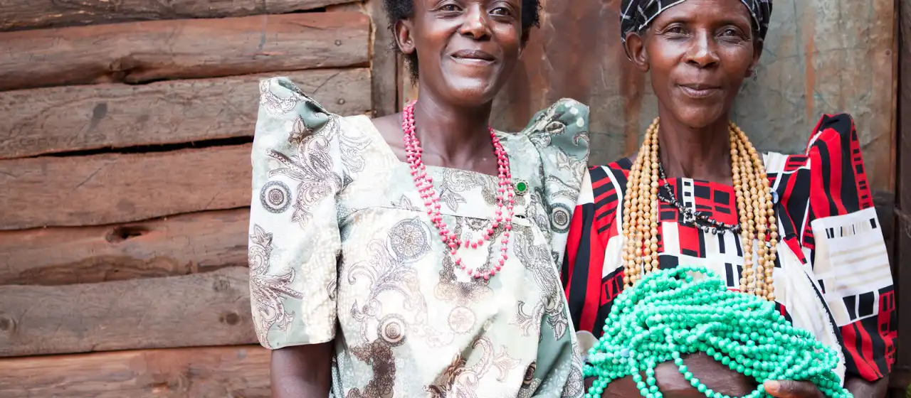 Two Ugandan women artisans of the Akola Project.